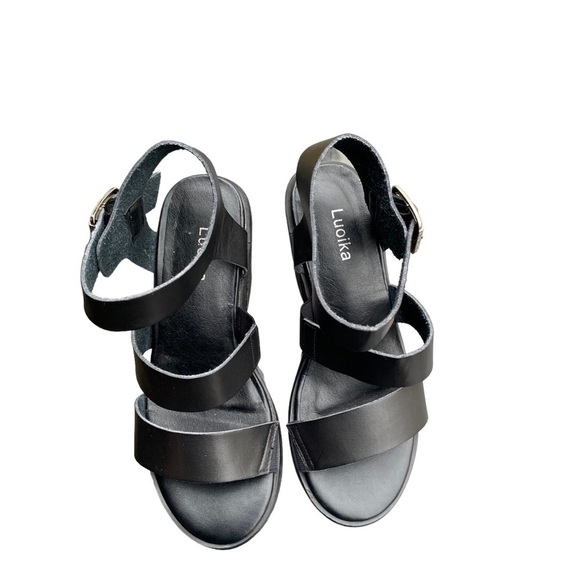 Luoika | Strappy | Chunky | Heel | Sandals | Size: 6.5 - Picture 4 of 13